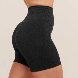 GYMSHARK Adapt Animal Seamless Shorts - Black/Asphalt Grey